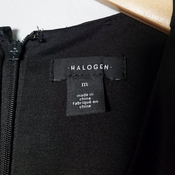 Halogen Nordstrom Twist Front Knit Sheath Dress In Black Size M Modal Blend $79 - Picture 7 of 15